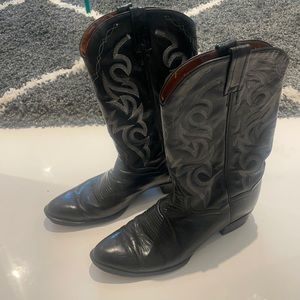 Black Dan Post Cowboy Boots